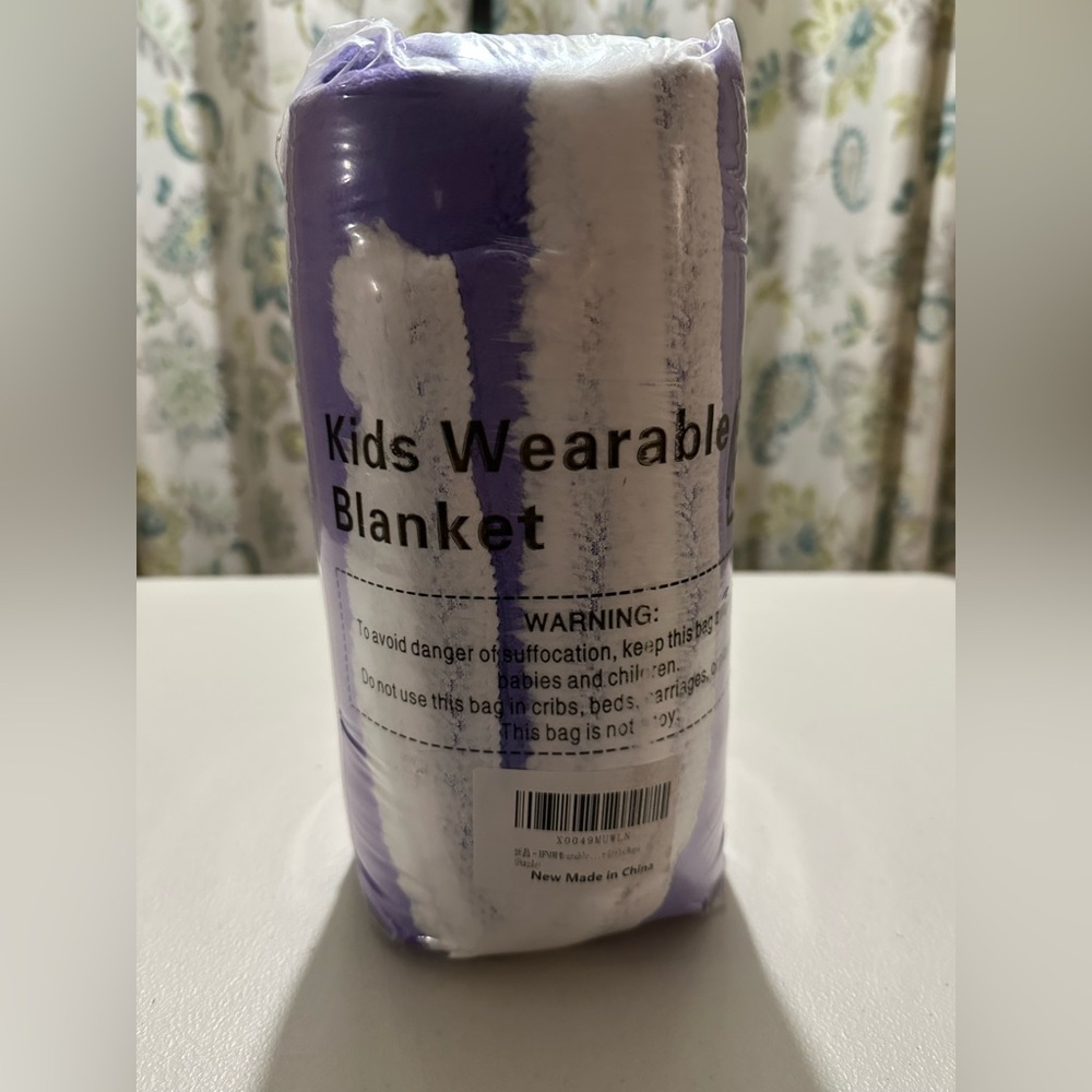 If now kids wear purple blanket with hood